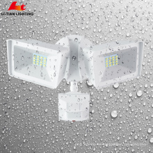 Twin-Head Outdoor Luz de seguridad con fotocélula Redonda Luz de inundación LED del atardecer al amanecer 20w LED Luz de seguridad desde el atardecer hasta el amanecer